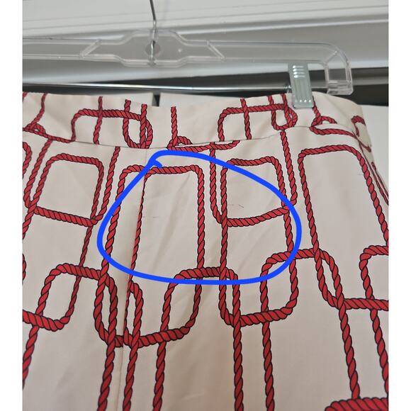 Zara Nautical Knot Flowy Trousers Pants Womens XL Wide Leg Knot Print Coastal - Picture 8 of 12